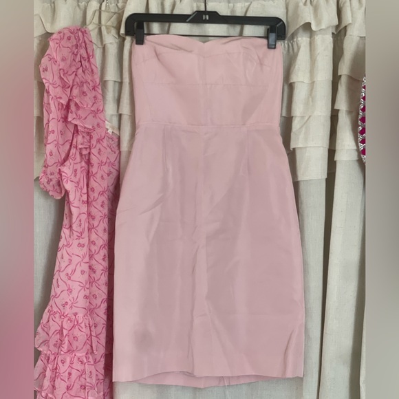 Classy Elegant J. Crew Strapless Mini Dress in Soft Pink Hue Tailored fit Style - Picture 1 of 10